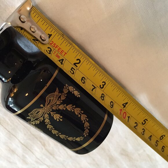 PV France Portieux Vallerysthal French Black Glass Vanity Set 2 Perfume Bottles - Picture 8 of 16